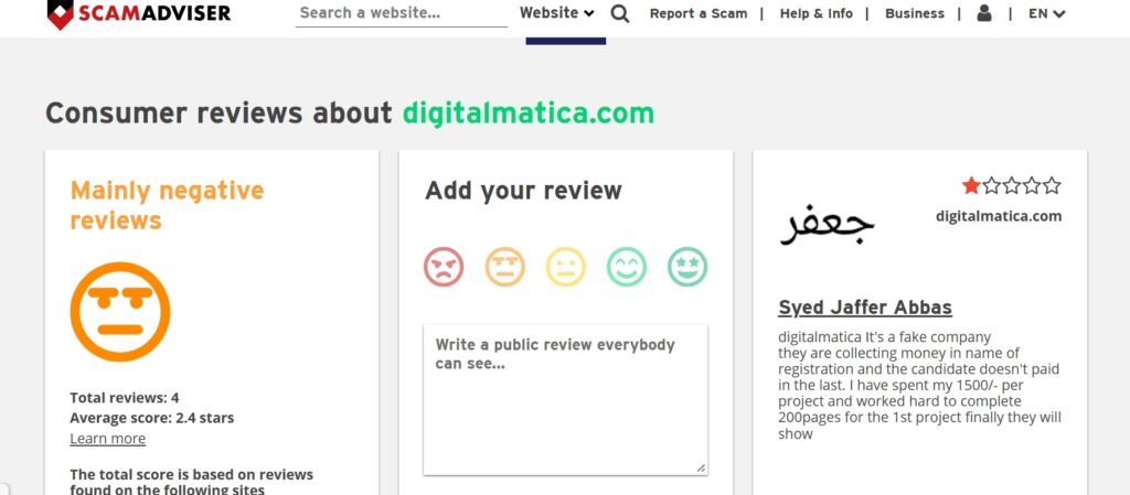 Digitalmatica.com real or fake